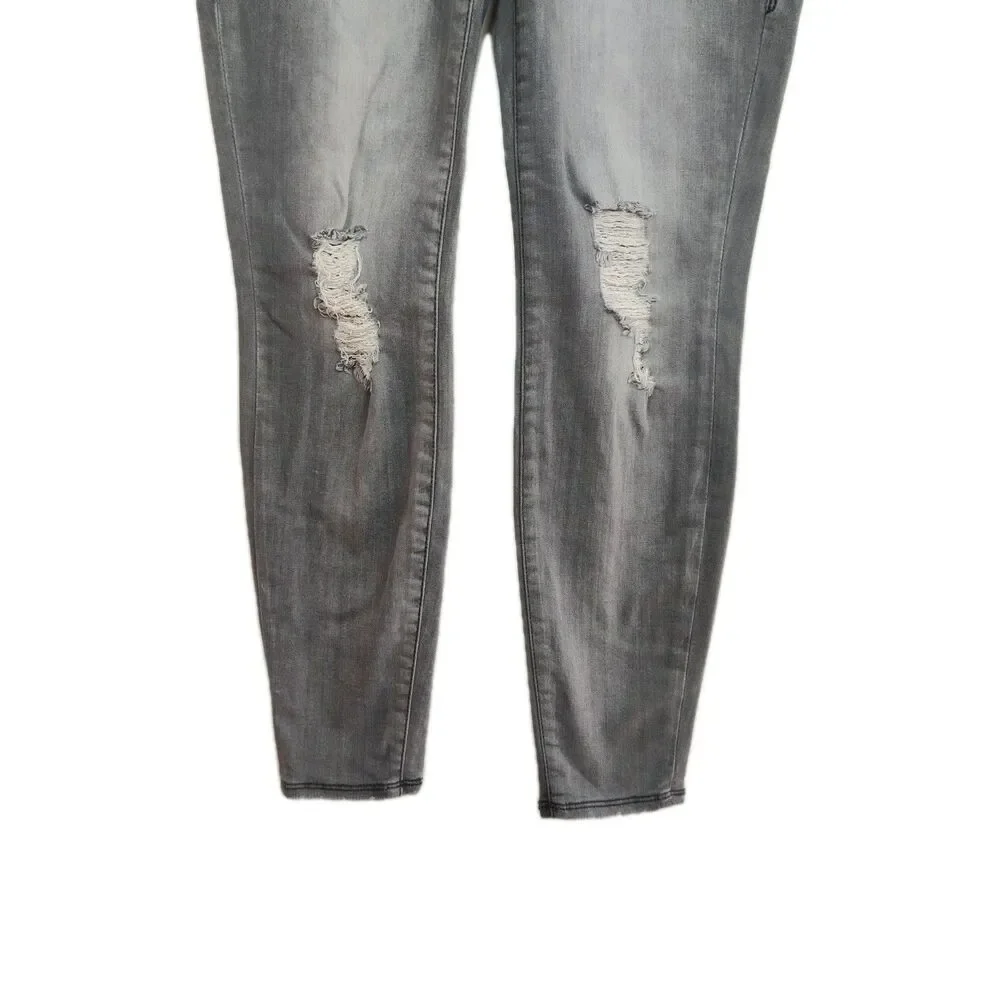 Rock & Republic Denim RX Fever Pull‎ On Jeggings, women's XS, distressed, gray